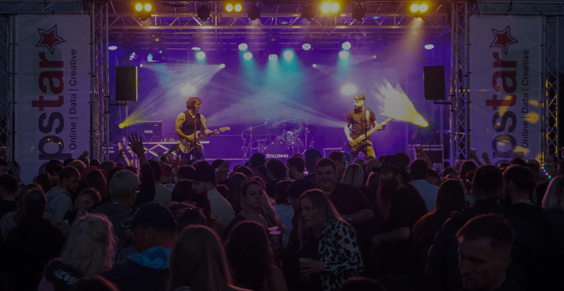 a band performing at Razzfest